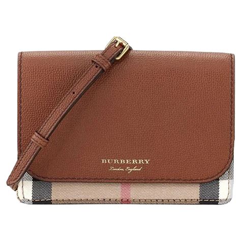 burberry logo crossbody strap brown